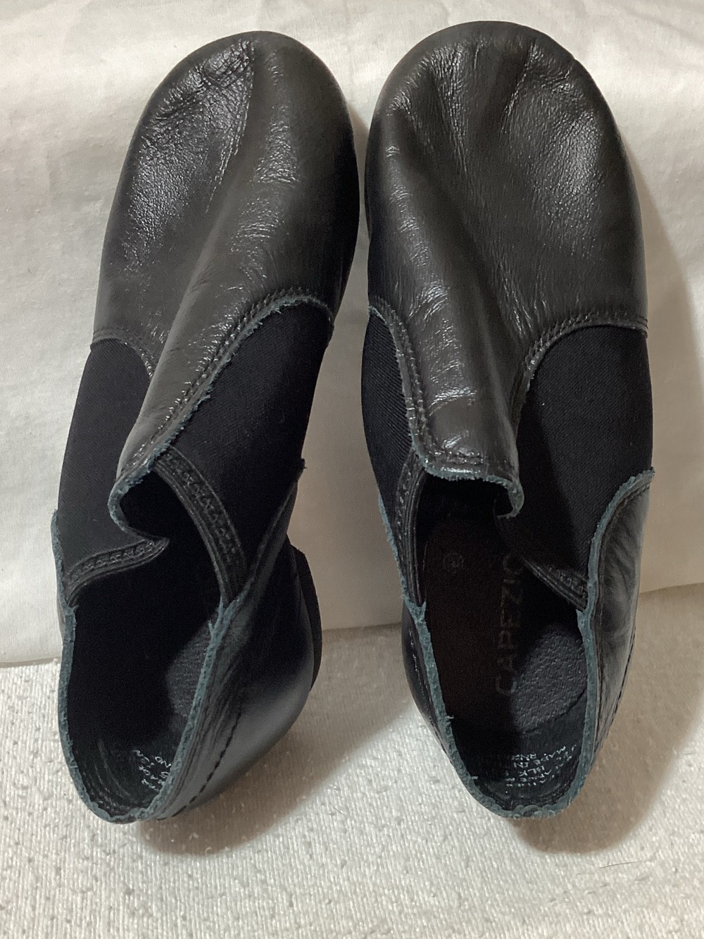 Capezio Black Leather Slip-On Men’s Dance Loafers